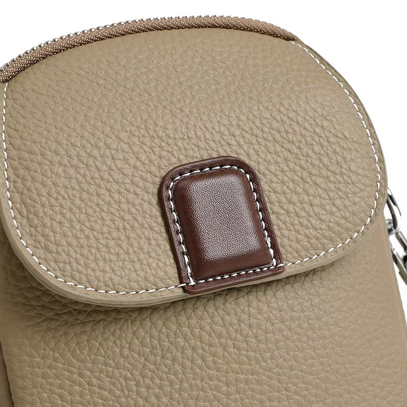 Genuine Leather Phone Bag for Women, Crossbody New Lightweight Bag, Summer Fashion Soft Leather High-End Mini Small Bag - 图片 21