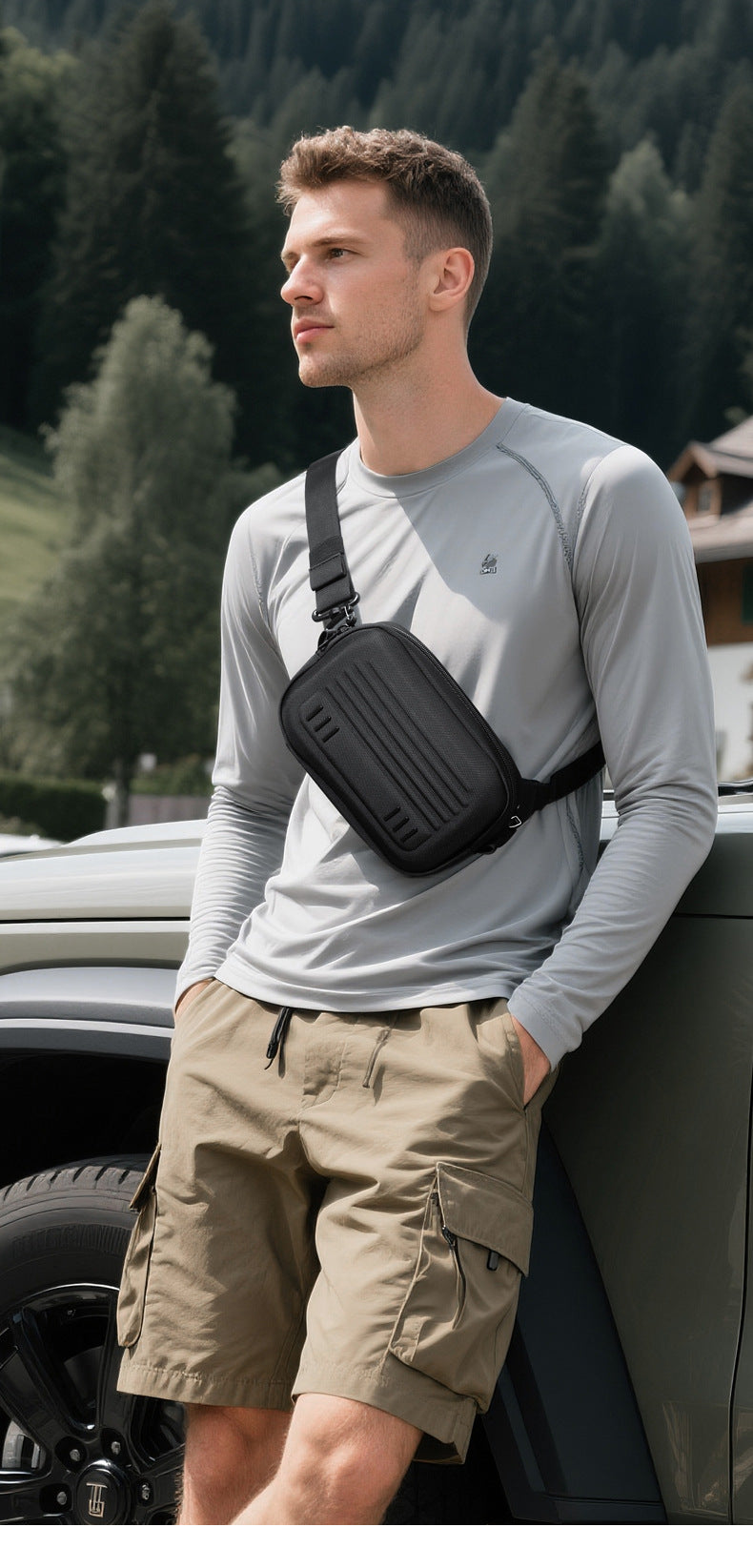 OZUKO Multifunctional Backpack Men's Large Capacity Backpack 3-in-1 detachable outdoor sports travel bag - 图片 10