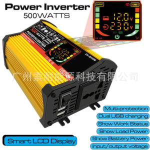 Car and Home Inverter12V Turn110V220V 500W Smart Display car power inverter