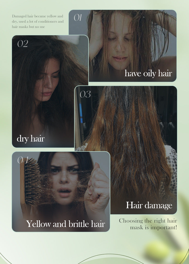 Olive Oil Hair Mask350g SADOER Repair and Improve Frizz Bagged Hair Mask Cross-Border Wholesale - 图片 11