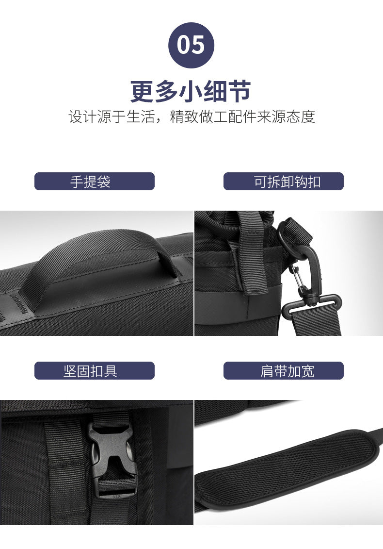 Men's Messenger Bag Multifunctional Crossbody Bag Waterproof Cycling Shoulder Bag Outdoor Commuting Tactical Style Men's Satchel - 图片 12