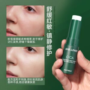 SHELOVES Centella Asiatica Essence Stick Soothing After-Sun Redness Sensitive Cooling Ice Hydrating No-Wash Essence Stick