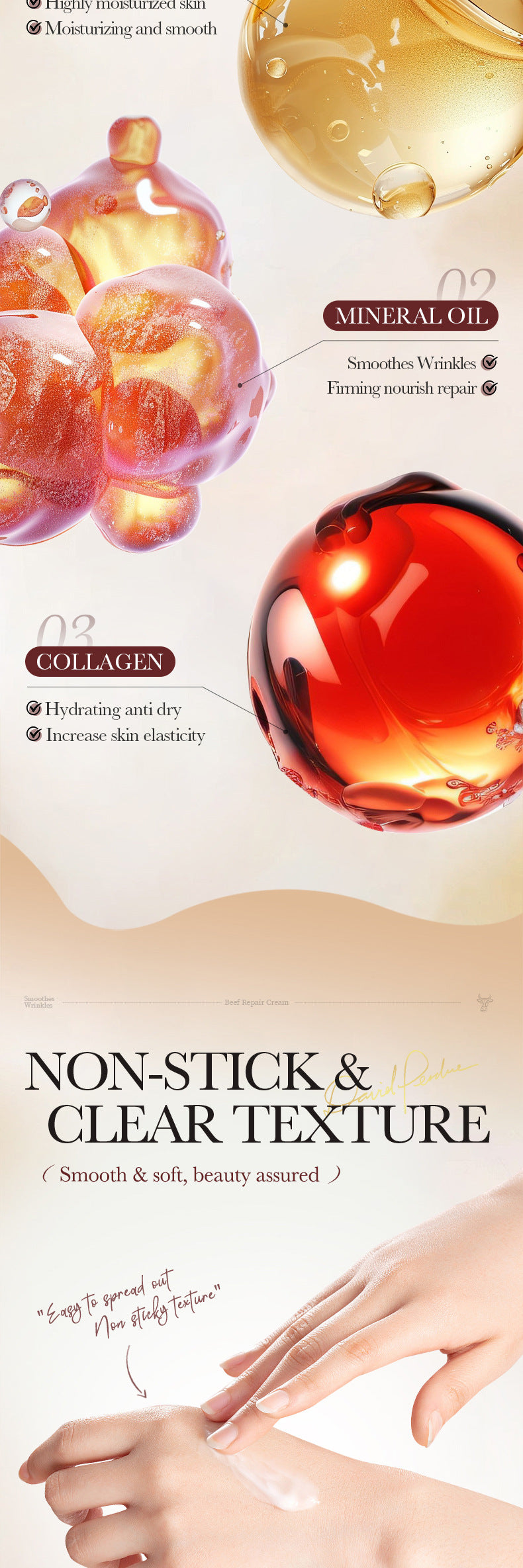 Beef Fat Moisturizing Repair Cream100g SADOER Moisturizing and hydrating skin cream cross-border foreign trade wholesale - 图片 12