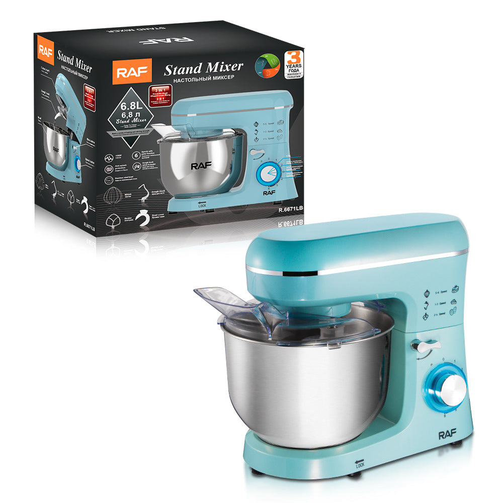 Chef Machine Fully Automatic Dough Mixer Kneading Stirring Milk Cap Egg Beater Desktop Commercial Small Multi-Functional5.5L - 图片 16