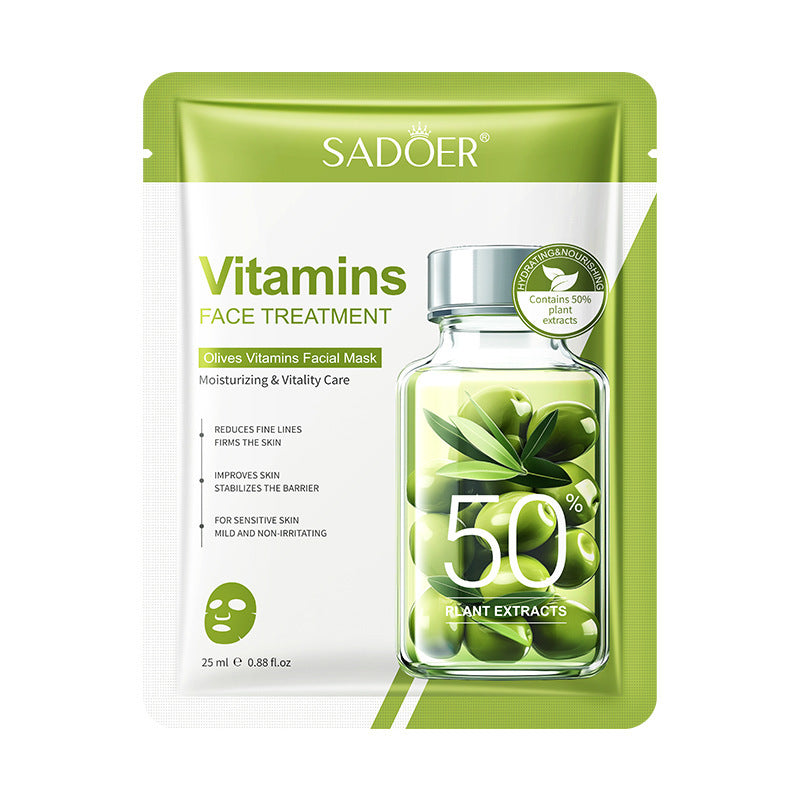 Cross-border Face Mask25ml Plant Series Wheat Olive Moisturizing Hydrating Mask Export Manufacturer Wholesale - 图片 7