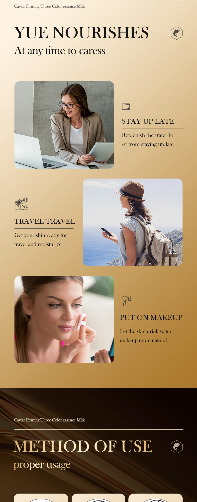 Caviar Essence Milk30mlSADOER Moisturizing and hydrating three-color lotion cross-border foreign trade wholesale - 图片 13