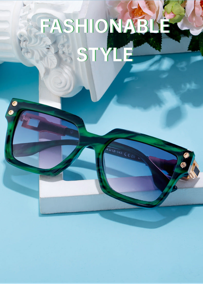 2025New European and American Style Square Frame Sunglasses for Men High-end Sun Protection Sunglasses Men's Trend Wholesale sunglasses - 图片 16