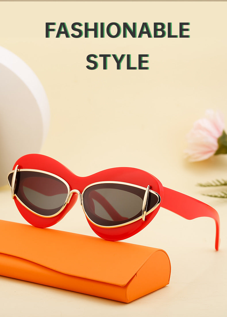 New European and American Fashion Cat Eye Sunglasses for Women Driving, Same Style as Internet Celebrities Y2K Trendy Small Frame Sunglasses sunglas - 图片 22