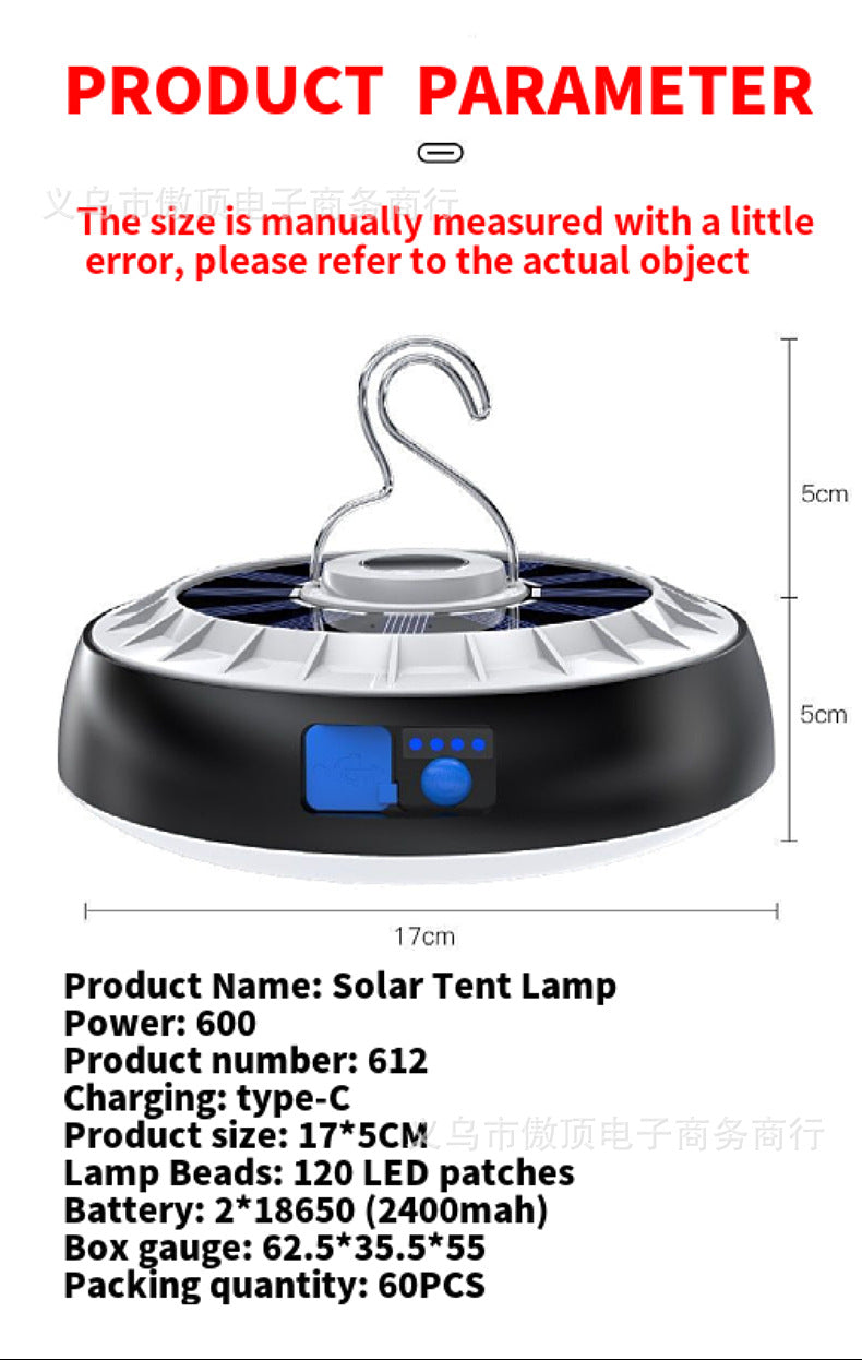 Multifunctional Camping Light Outdoor Camping Light Solar Tent Light LED Bulb USB Home Emergency Light - 图片 11