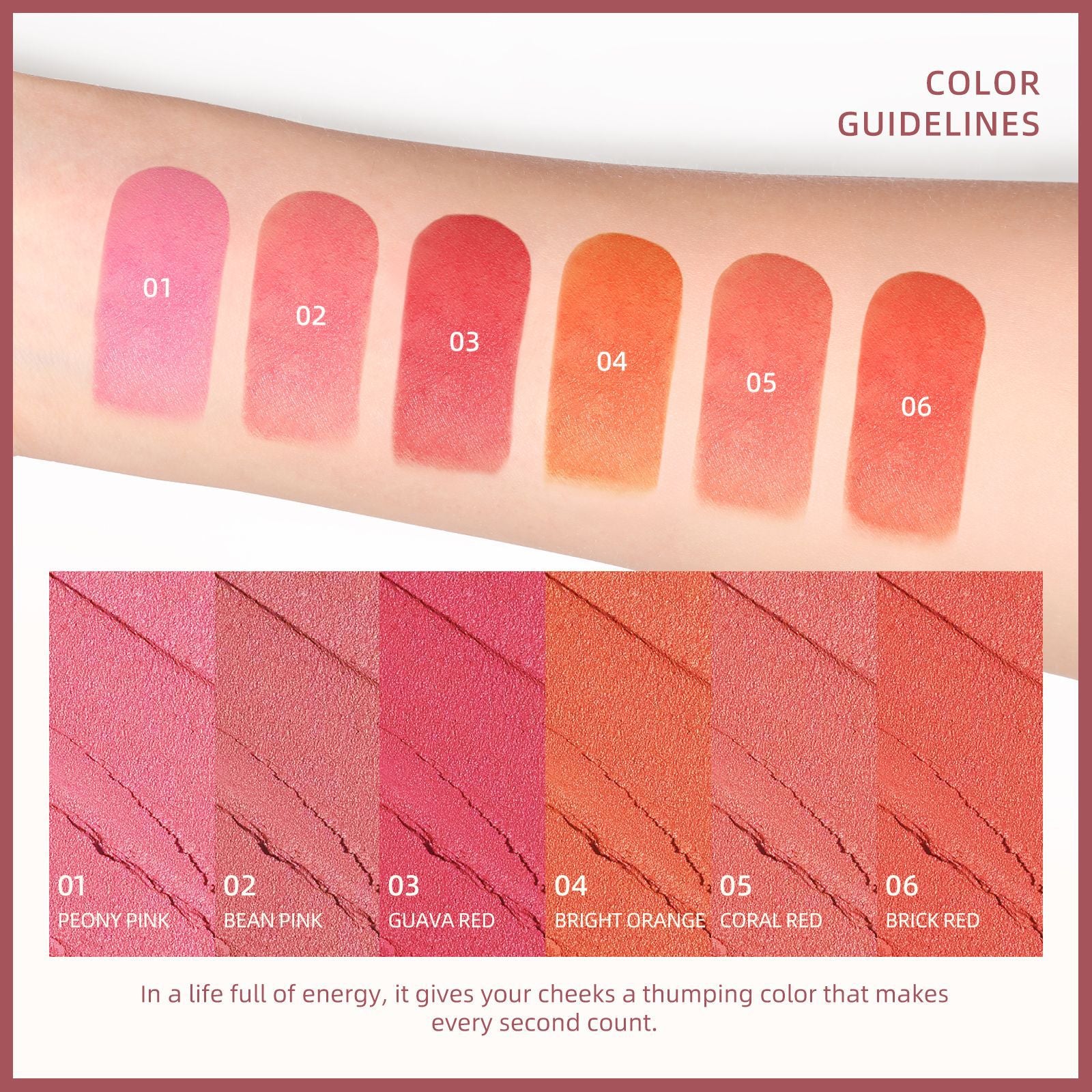 New Product sheloves Blush Stick Long-lasting Natural Color Cream Rouge Low Saturation Expanding Color Makeup - 图片 25