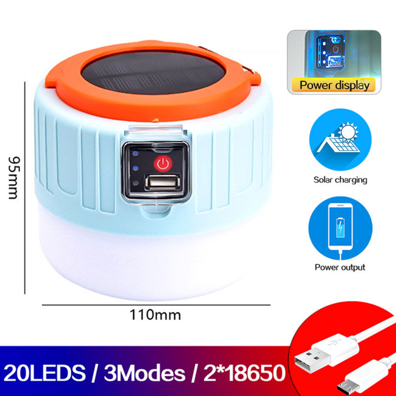 Multifunctional Solar Charging Remote Control Emergency Light Bulb Camping Light Tent Light Night Market Light Mobile Lighting - 图片 6