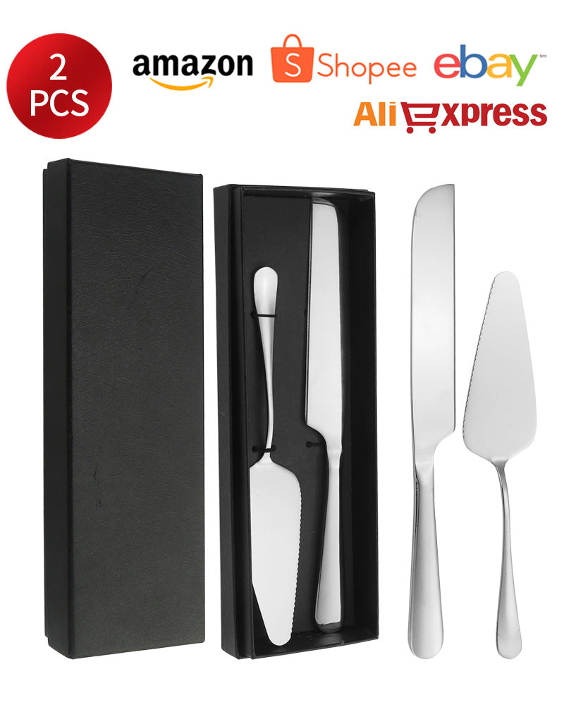 Stainless Steel Cake Knife and Spatula Set for Home Use gold Bread Knife and Spatula Restaurant Pizza Dessert Spatula Baking Utensils - 图片 22