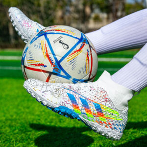 New high-top soccer shoes for men and women AG Spike TF Broken Nail Youth Student Grassland Competition Training Shoes