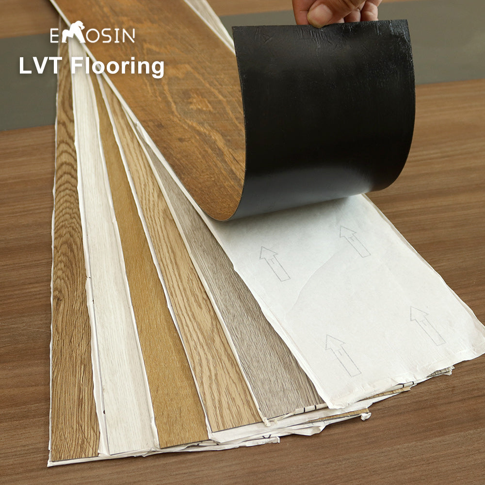 Commercial Grade with Glued on 5mm Waterproof Tile Gluedown Luxury Vinyl Plank Flooring Glue Down Lvp Lvt Flooring - 图片 3