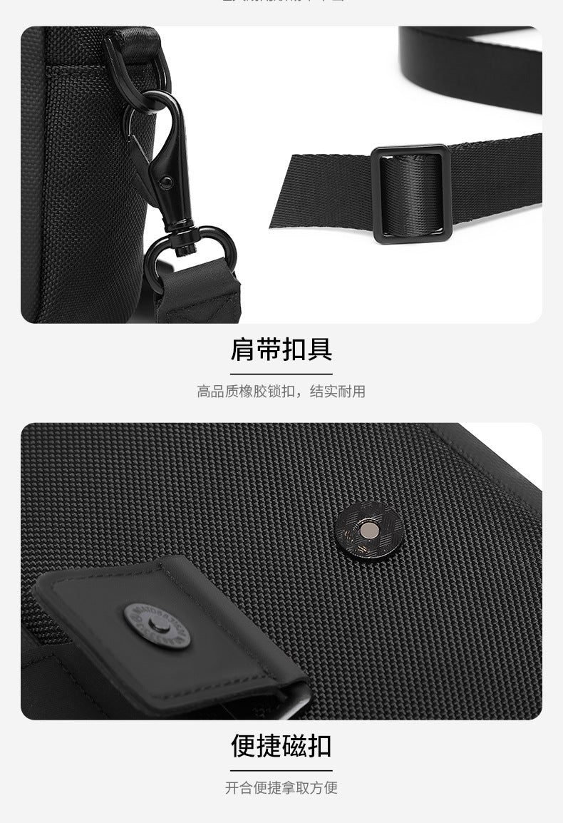 Men's Crossbody Bag High-End Single Shoulder Bag Portable Small Bag Waterproof Oxford Cloth Mini Men's Bag Trendy Style - 图片 23