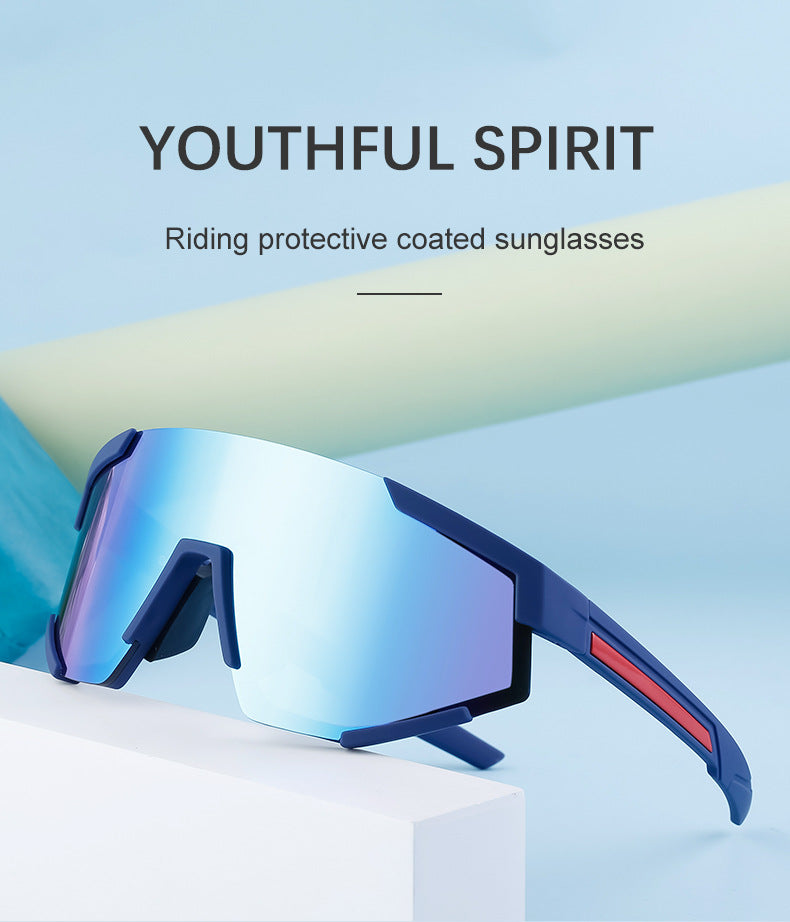 New Cycling Goggles for Women, UV Protection, One-Piece Large Frame Sunglasses, Outdoor Sports Colorful Integrated Sunglasses - 图片 11