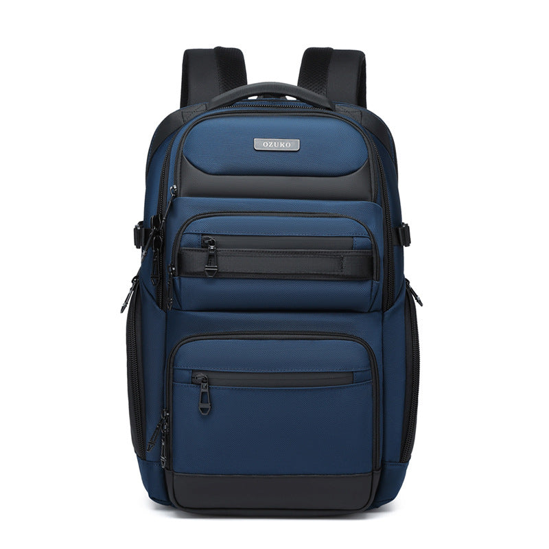 OZUKO Business Backpack Men's Computer Backpack Waterproof High-end Business Travel College Student Commuting School Bag - 图片 5
