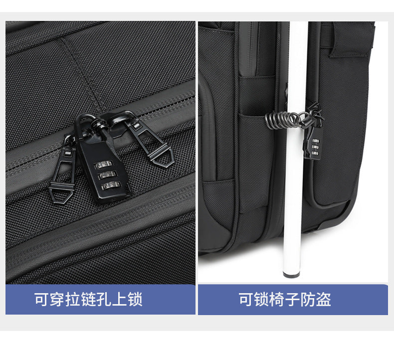 Trolley Travel Bag Business Boarding Bag Large Capacity Waterproof Oxford Cloth Multifunctional Handheld Wheeled Travel Bag - 图片 26