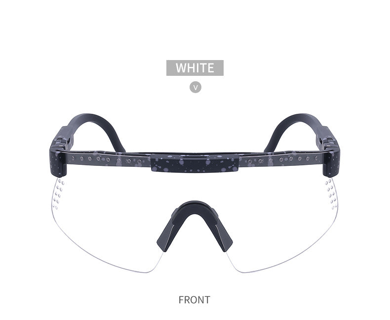 European and American Colorful Sunglasses Outdoor Cycling Windproof Sunglasses Men and Women One-piece Lens Sports Anti-ultraviolet Glasses - 图片 31