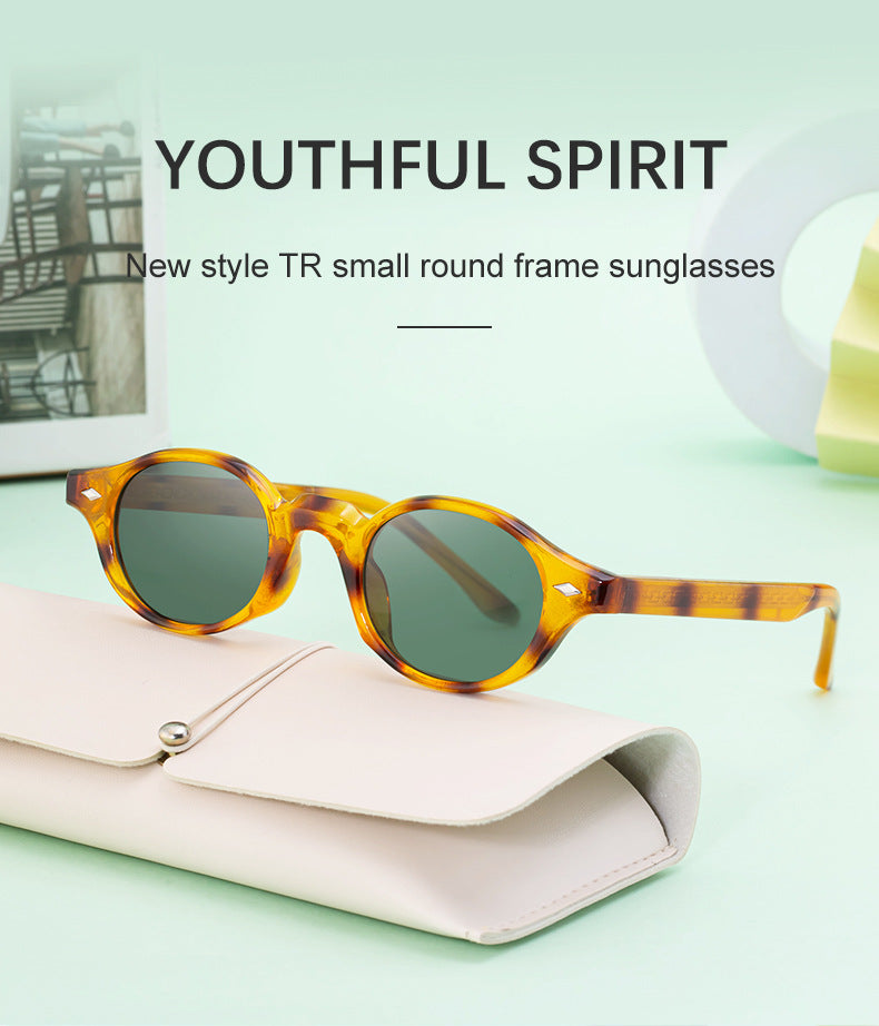 2025New European and American Round Small Frame Sunglasses for Women, Simple and Stylish Sun Protection Sunglasses for Women Wholesale shades - 图片 10