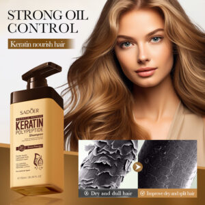 Keratin Peptide Anti-Dandruff Shampoo SADOER Fluffy Cleansing Shampoo Cross-Border Wholesale