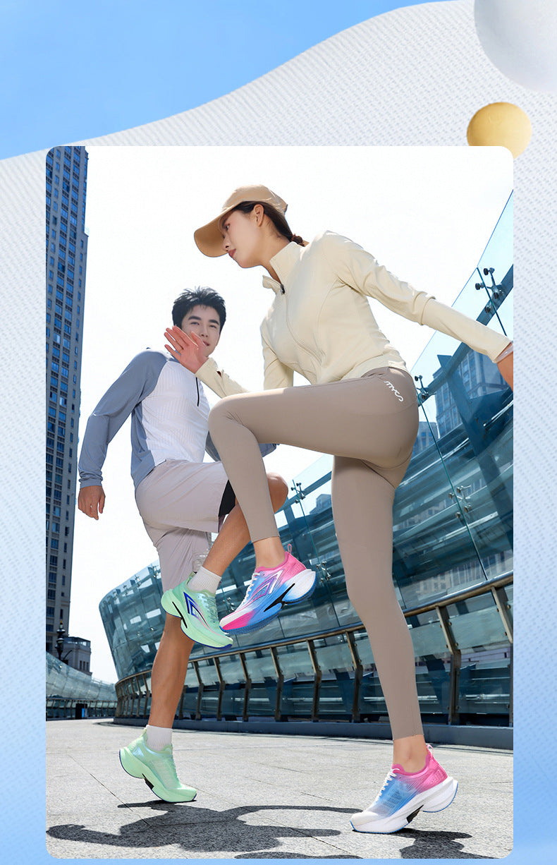 Spring Running Shoes Professional Physical Test Student Middle School Entrance Exam Field Training Shoes Carbon Plate Sports Casual Shoes Shock Absorption Men's Shoes - 图片 14