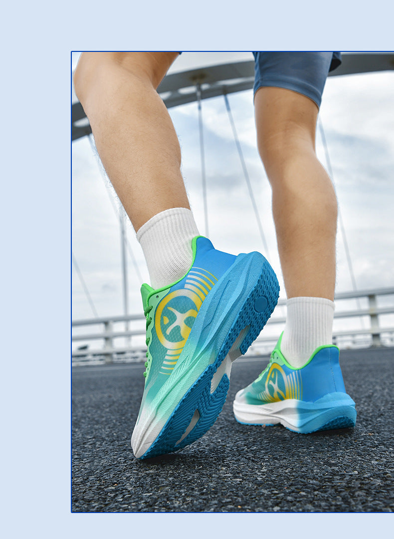 Massk New2025Carbon Plate Popcorn Bottom Running Shoes Men's Marathon Children's Sports Shoes Training Shoes - 图片 26