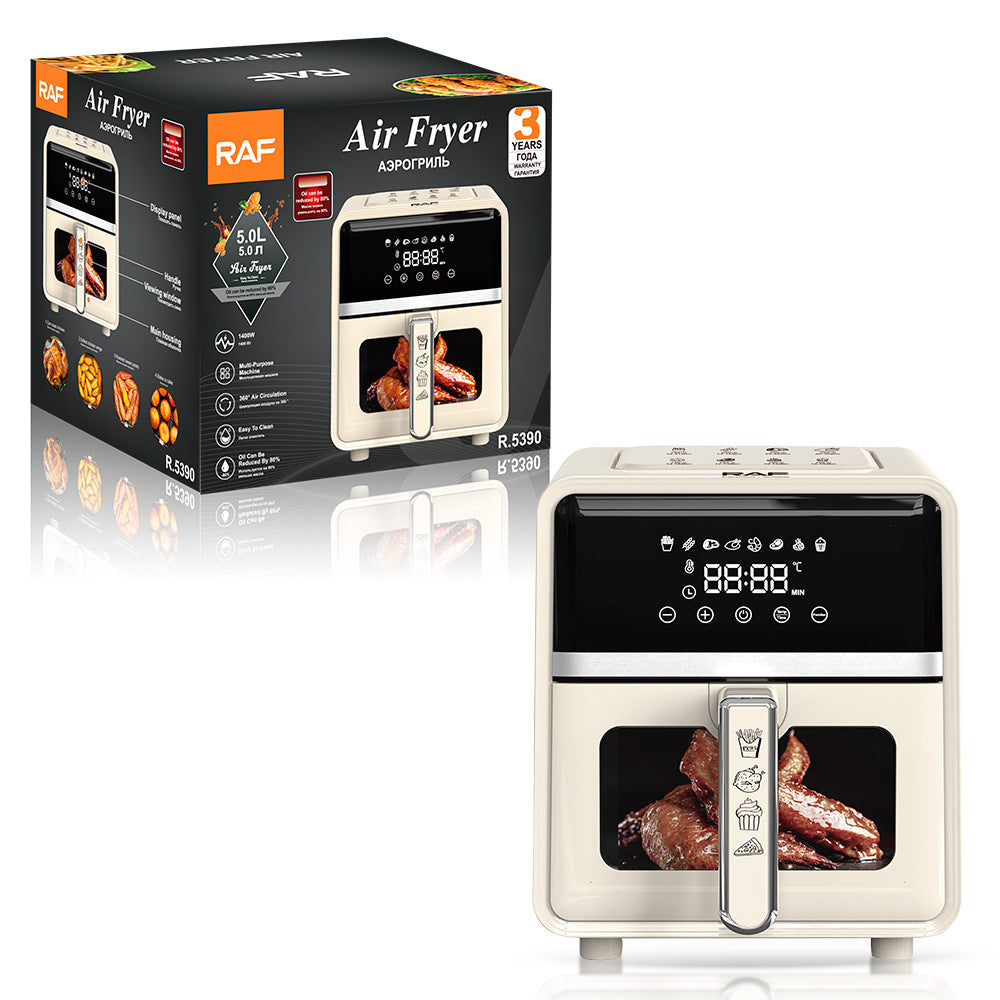 RAF European Standard Large Capacity Household Oil-Free Fryer Smokeless Electric Grill Electric Cooking Pot Air Fryer5L - 图片 13