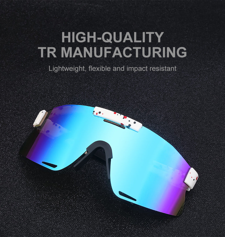 New European and American Style Colorful Outdoor Cycling Windproof Sunglasses for Men and Women Integrated Sports Sun Protection Sunglasses - 图片 10