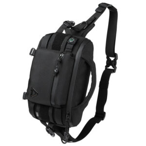 OZUKO Men's Waist Bag Waterproof High-End Crossbody Bag Chest Bag Tactical Trendy Portable Functional Travel Bag