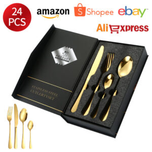 1010Stainless Steel Cutlery Knife Fork Spoon24Set of Western Steak Knives and Forks6Set for One Person