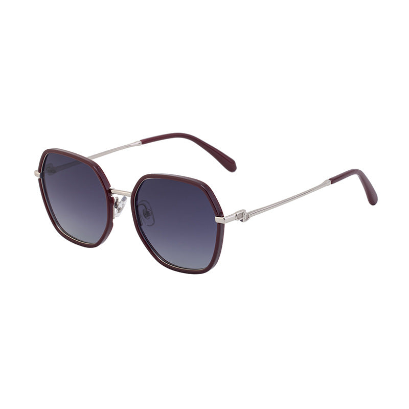 2025New European and American Fashion Square Frame Polarized Sunglasses for Women, Trendy Street Style, Sun Protection Sunglasses for Women Wholesale - 图片 5