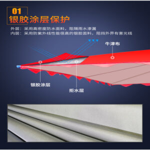 Outdoor Stall Sunshade Umbrella Shop Front Commercial Square Folding Telescopic Slope Umbrella Sun Protection Thickened Rain Shelter