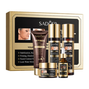 Retinol Skincare Set SADOER Anti-wrinkle, hydrating, moisturizing five-piece set for  foreign trade wholesale