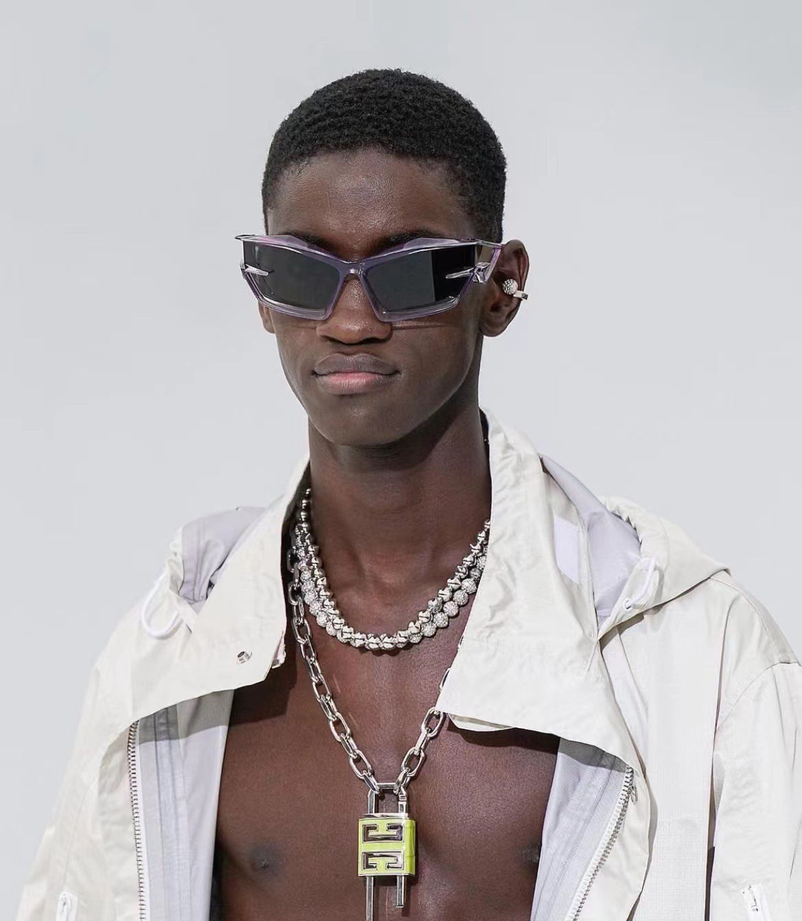 European and American style unique shaped sunglasses for men Y2K Millennium Future Technology Sunglasses for Women Trendy Glasses Wholesale - 图片 9