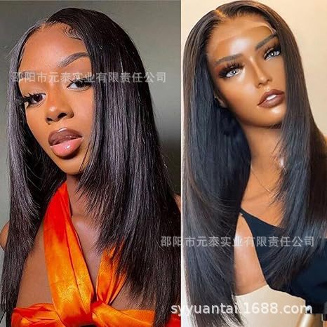 13X4 lace Layered Cut Straight Synthetic Wig for Daily Party - 图片 6