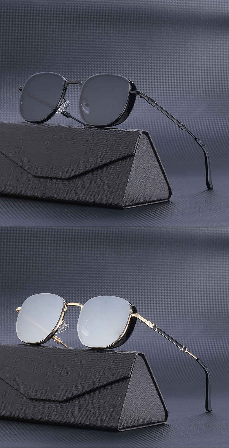 Vintage Steampunk Sunglasses for Men Small Square Frame Sunglasses Trendy Sunglasses Wholesale Driving Glasses shades - 图片 5
