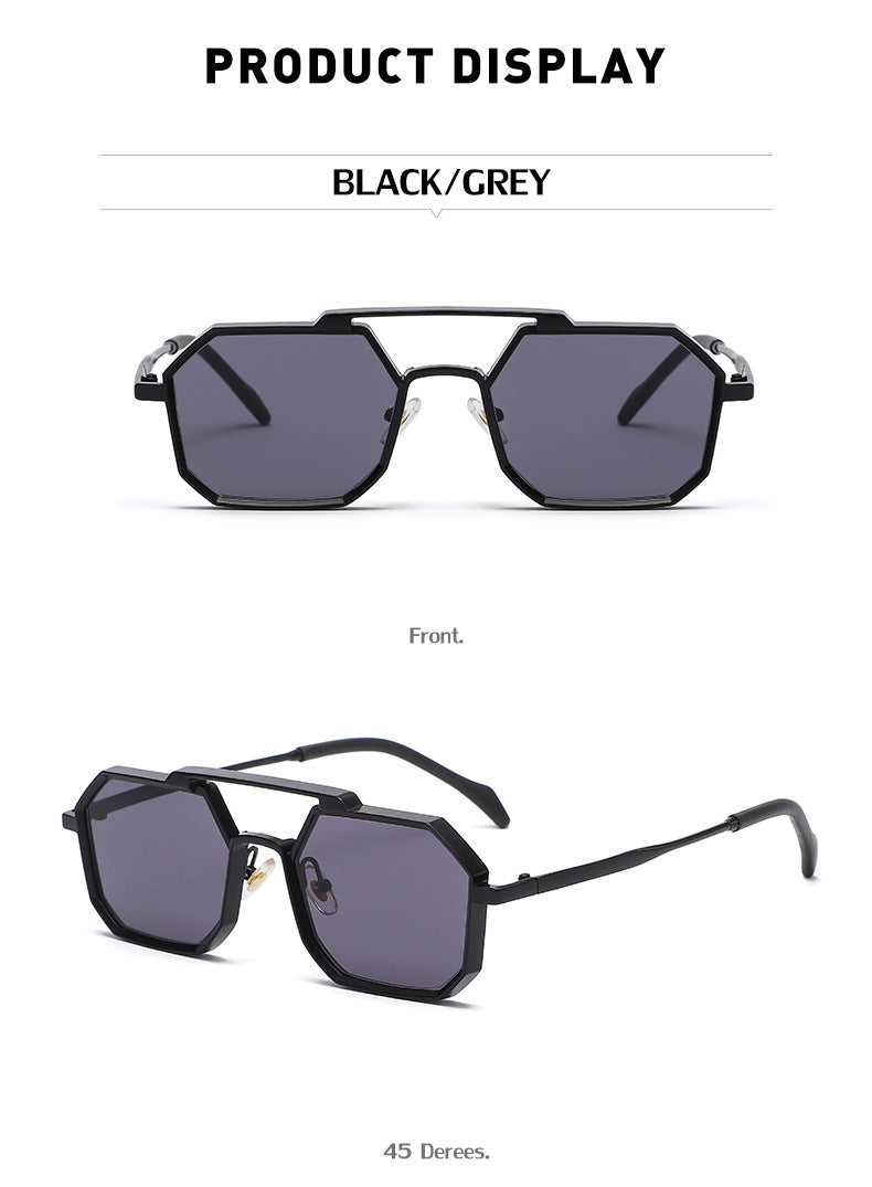 New European and American Steampunk Style Sunglasses for Men, Polygonal Small Frame Sunglasses for Women, Trendy sunglasses Wholesale - 图片 17