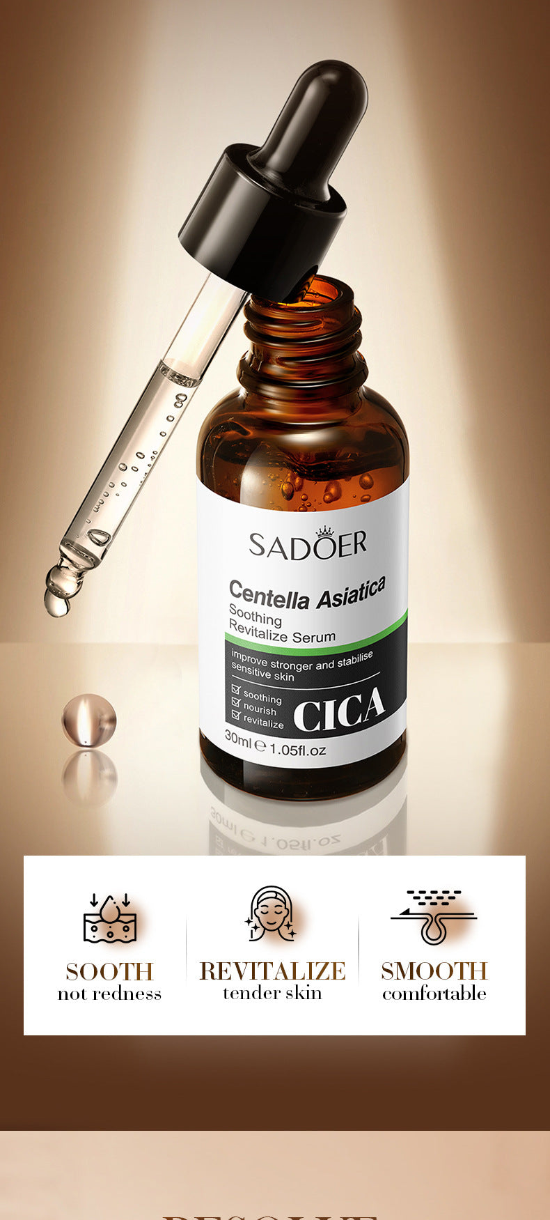 Hyaluronic Acid Hydrating Moisturizing Serum SADOER Skin rejuvenation and moisturizing essence liquid cross-border wholesale - 图片 34