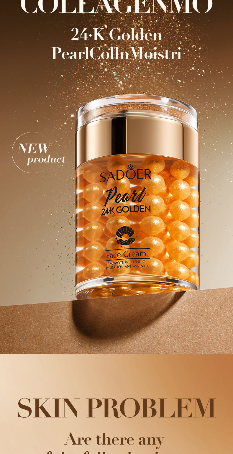 24K Gold Collagen Pearl Cream60g SADOER Hydrating and Moisturizing Face Cream Cross-Border Wholesale - 图片 9