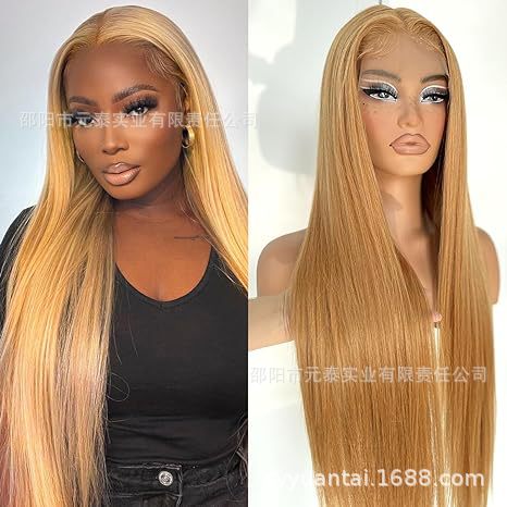 13x4 Lace Front Wigs Long Straight Black Synthetic Wigs - 图片 9