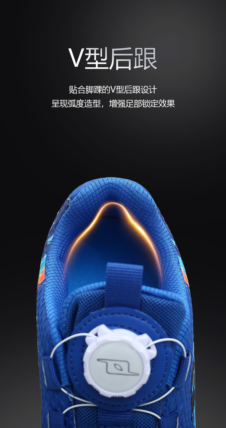 Rotating Buckle Football Shoes Breathable Anti-Slip TF Children's and Teenagers' Turf Training Shoes for Flat Ground Competitions - 图片 17