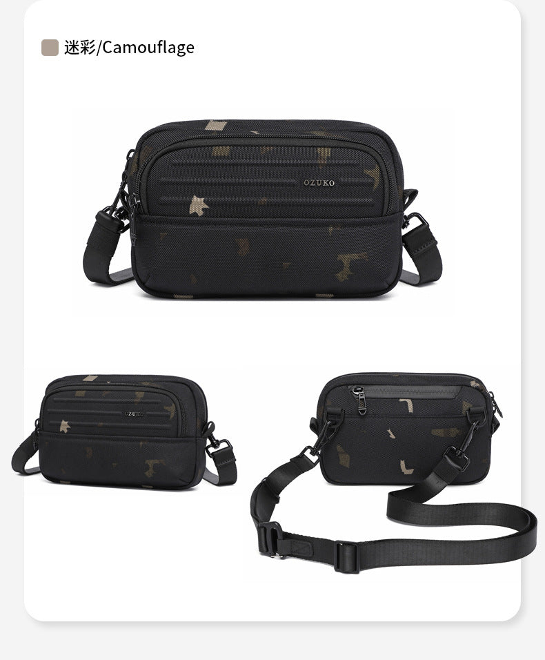 ozuko Men's Clutch Bag Multi-Functional Portable Small Crossbody Bag Travel Commute Lightweight Trendy Brand Storage Men's Bag - 图片 30