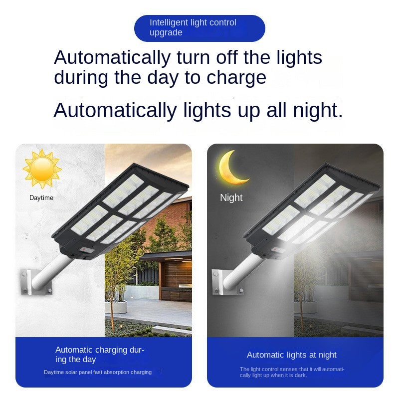 Super Bright Integrated Solar Street Light High Power LED Intelligent Induction ABS Body IP65 for Outdoor Garden Rural Street - 图片 4