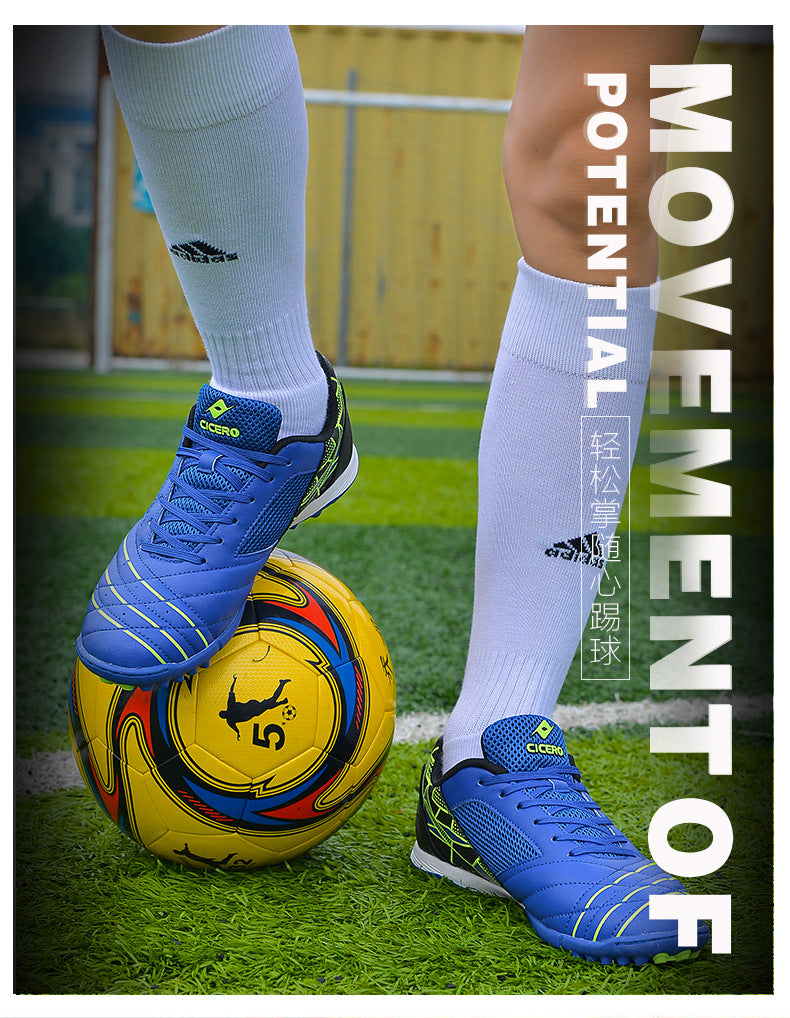 Men's Soccer Shoes TF Velcro Magic Tape Children's Sports Shoes for Primary and Secondary School Students and Teenagers for Sports Competitions and Training - 图片 13