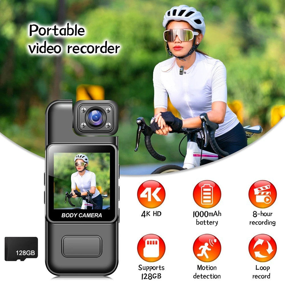 4K Handheld Pocket Camera Portable Recorder Clip Camera HD Infrared Night Vision Recorder - 图片 12