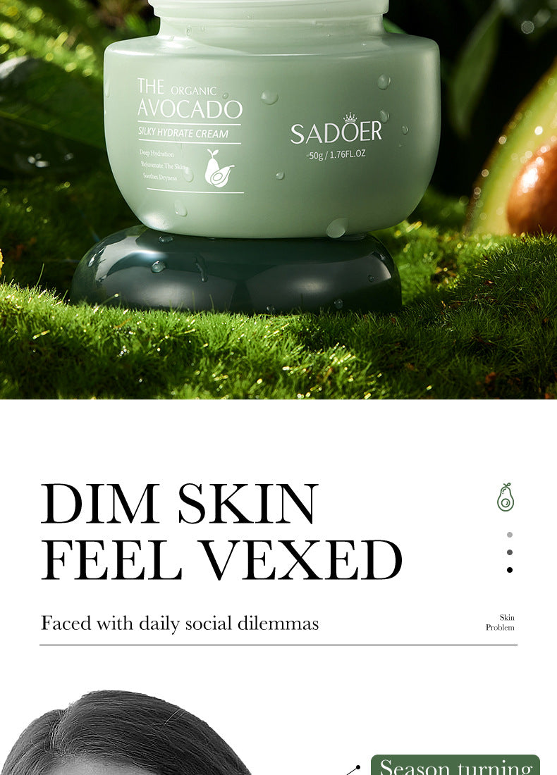 Avocado Face Cream SADOER Silky Hydrating Refreshing Non-Sticky Moisturizing Cream Cross-Border Wholesale - 图片 9