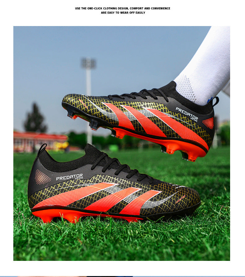 2025New Football Shoes for Men and Women, Youth Students, Fashionable and Comfortable, Long Spikes, Low-top, Factory Direct Sale - 图片 44