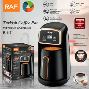 RAF European Standard Turkish Coffee Pot High Temperature Resistant Hot Water Kettle Coffee Maker Visual Tea Maker Milk Warmer