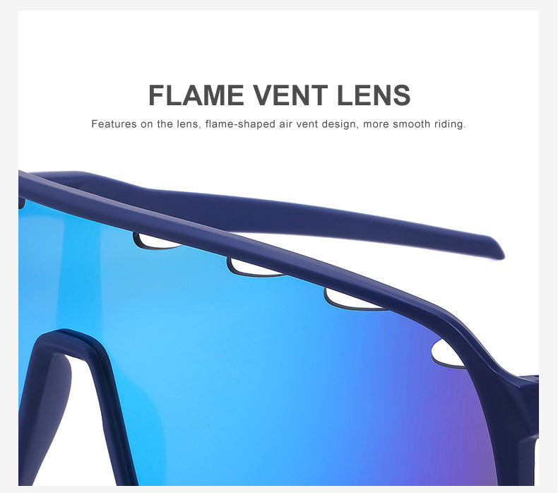 New Colorful Cycling Glasses for Men1998One-piece sunglasses European and American fashion outdoor sports sunglasses - 图片 32